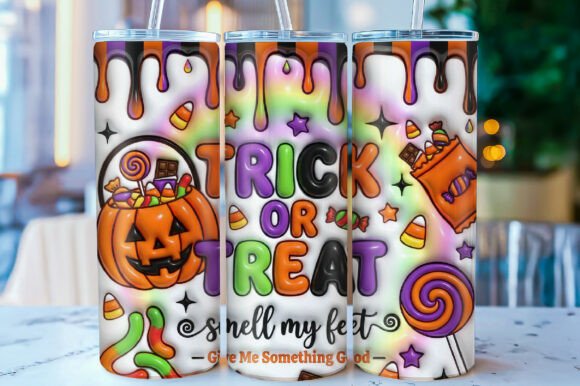 3D Inflated Halloween Tumbler Wrap
