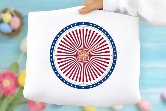 4th of July USA Wall Clock Free PNG: A Practical Digital Design Resource