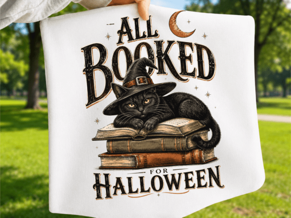 All Booked for Halloween PNG, Black Cat: A Practical Guide for Designers and Makers