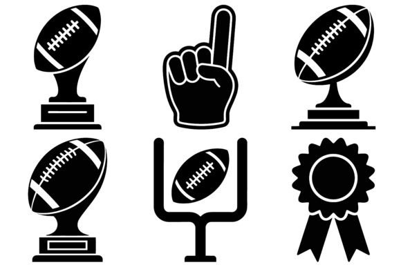 American Football Super Bowl Silhouette