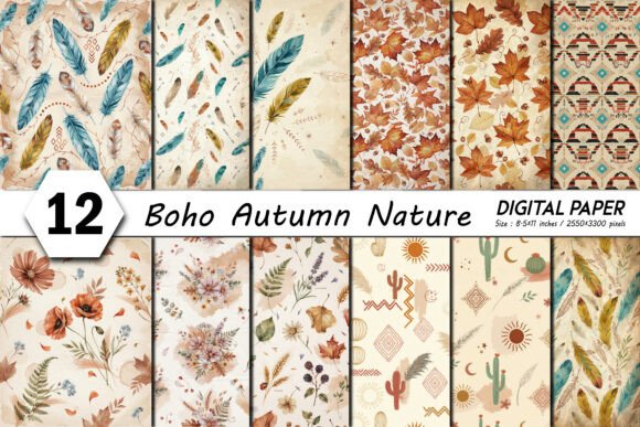Boho Autumn Nature Junk Journal Kit
