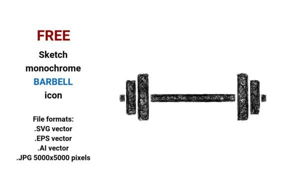 FREE Sketch Barbell Icon: A Strategic Design Asset for Clarity, Consistency, and Creative Control