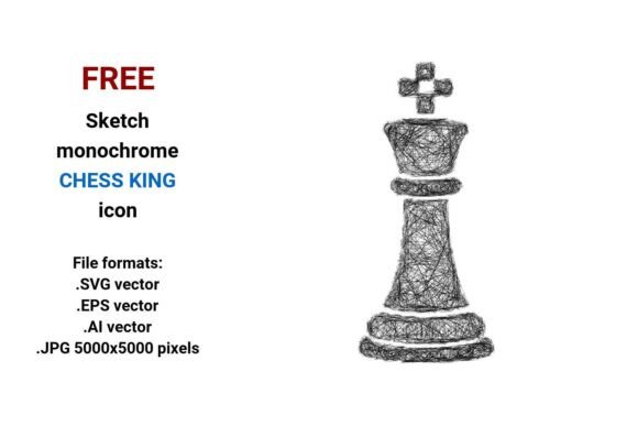 FREE Sketch Chess King Icon: A Practical, Scalable Asset for Designers and Developers