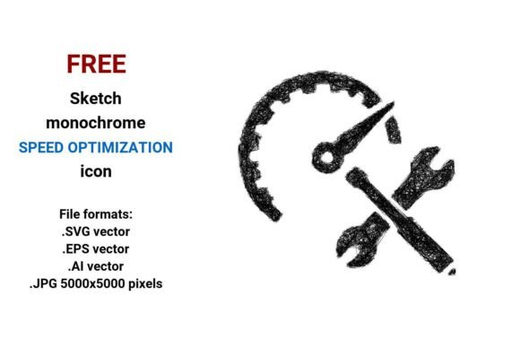 FREE Sketch Speed Optimization Icon: A Versatile Vector Resource for Performance-Focused Design