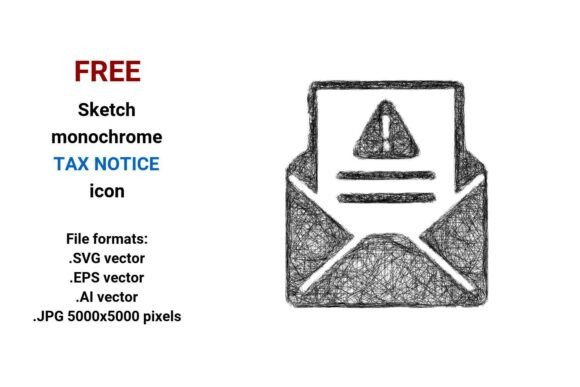 FREE Sketch Tax Notice Icon