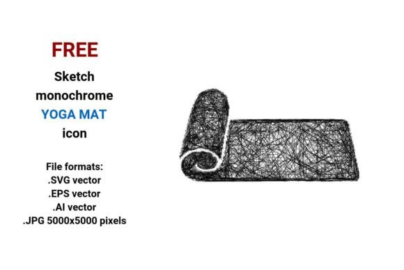FREE Sketch Yoga Mat Icon