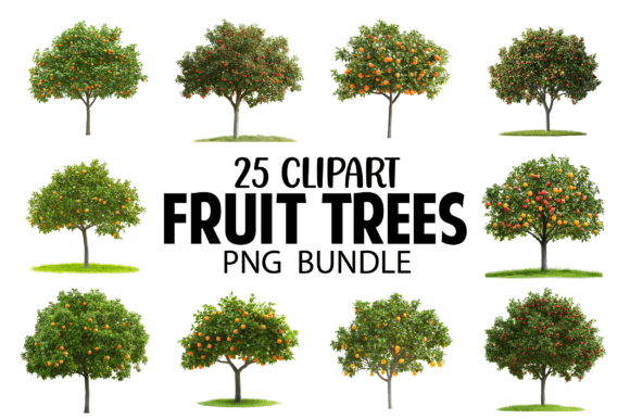 Fruit Trees Isolated Clipart Bundle PNG: A Practical Guide for Designers and Crafters