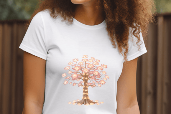 Glowing Lotus Blossom Tree PNG
