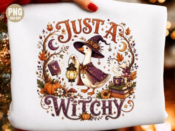 Halloween Witch Goose PNG