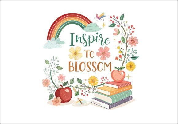 Inspire to Blossom Teacher PNG