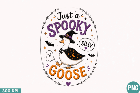 Just a Spooky Goose PNG, Cute Halloween