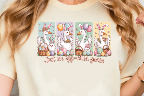 Just an Egg-cited Goose PNG