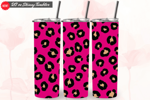 Leopard Print 20 Oz Skinny Tumbler Wraps