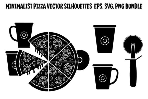 Minimalist Pizza Vector Silhouettes: Clean, Versatile Digital Assets for Designers and Entrepreneurs