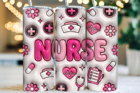 Nurse 3D Tumbler Wrap Design