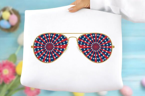Patriotic Aviator Sunglasses Free PNG