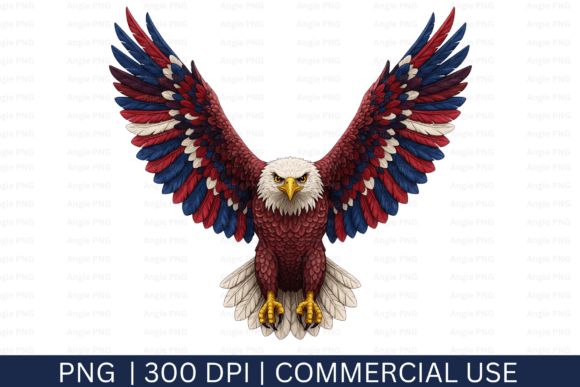 Patriotic Bald Eagle PNG
