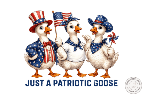 Silly Patriot Goose T-Shirt Design