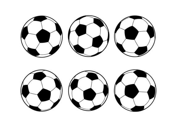Soccer Ball Clipart Outline Graphic