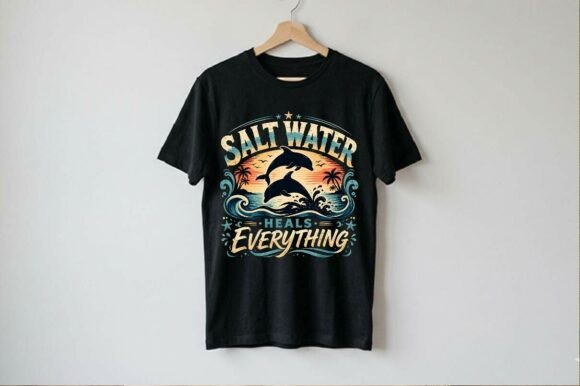 Vintage Salt Water Heals Everything PNG: A Strategic Asset for Coastal Branding in the Digital Print Economy